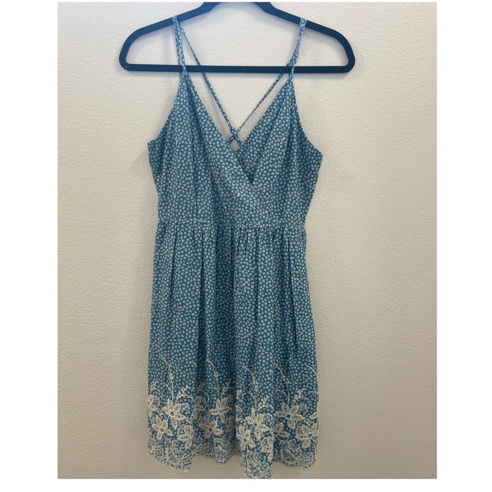 Blue floral dress